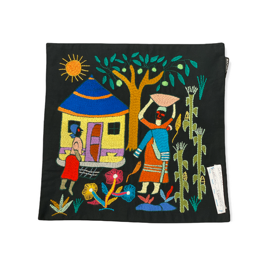 Mapula embroidered cushion 40x40 - South Africa
