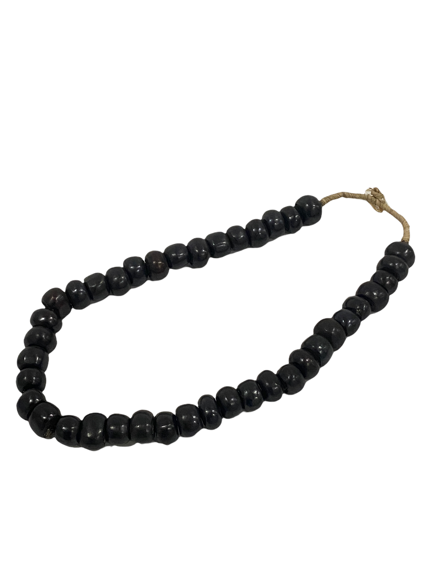 Kenya Beads Necklace - Rounded black (47.3)