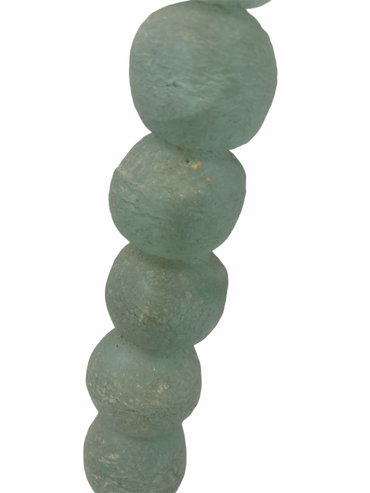 Ghana Glass beads Turquoise- Large