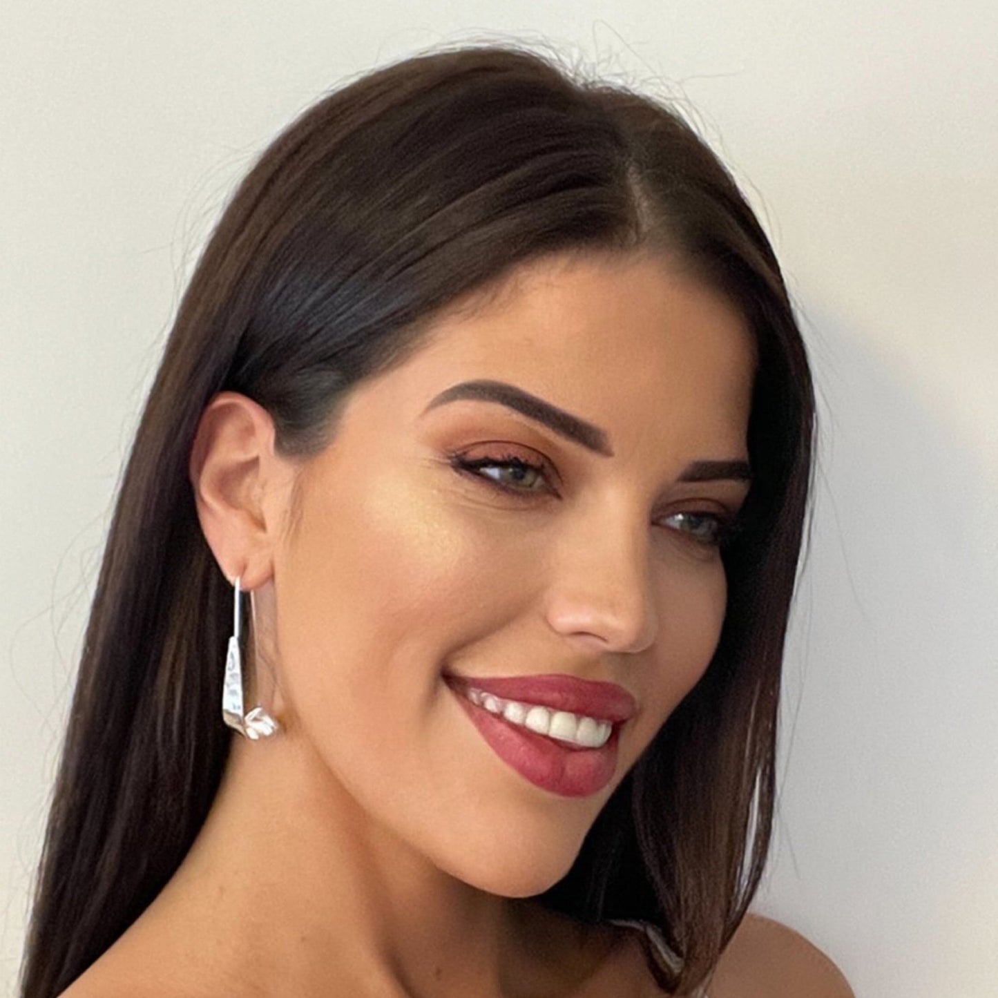 Kimora Silver Tone Spiral Curl Earrings