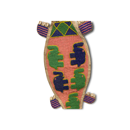 Yoruba Beaded Sash - Nigeria - Lizard (06)