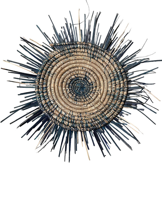 Malawi Sun Wall basket - blue 55cm