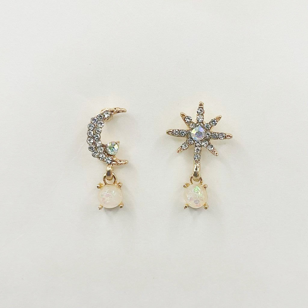 Andromeda Moon and Star Earrings