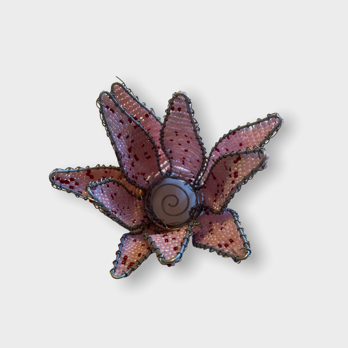 Beaded Protea Flower Candle Holder- South Africa