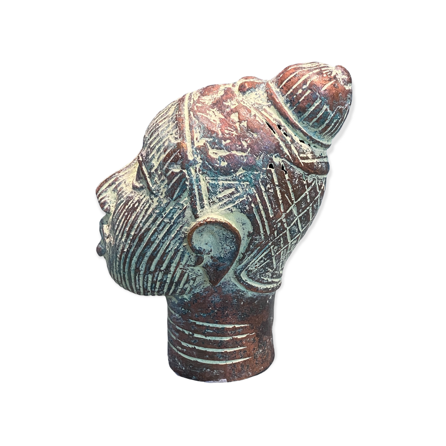 Benin Bronze Head - (55.03)
