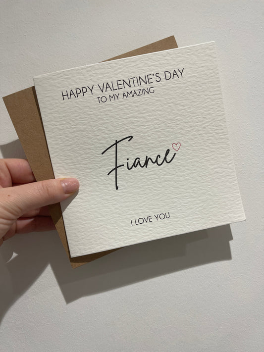 Happy Valentines Fiance, Wife Or Husband Valentines Day Funny Humorous Hammered Card & Envelope