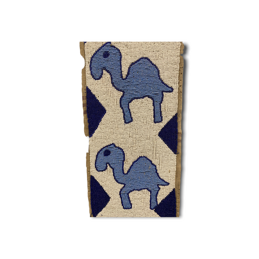 Yoruba Beaded Sash - Nigeria - Camel (09)