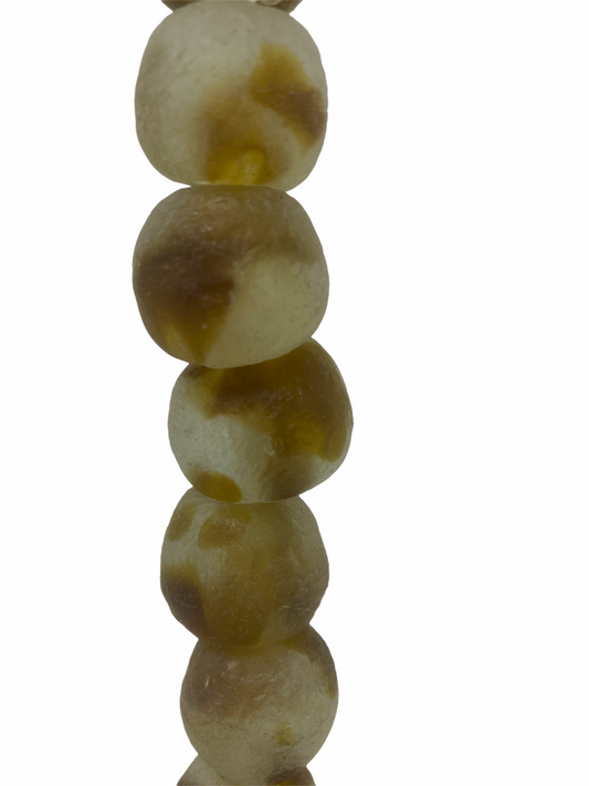 Ghana glass bead necklace - M Brown