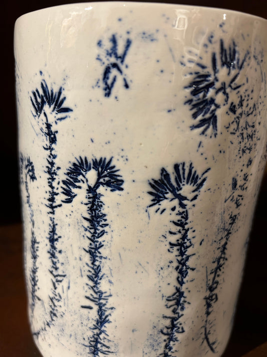 Cobal Blue Fynbos vase