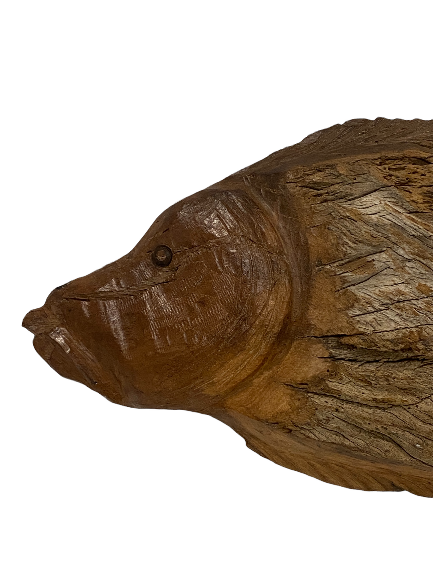 Driftwood Hand Carved Fish - (13.9) Large