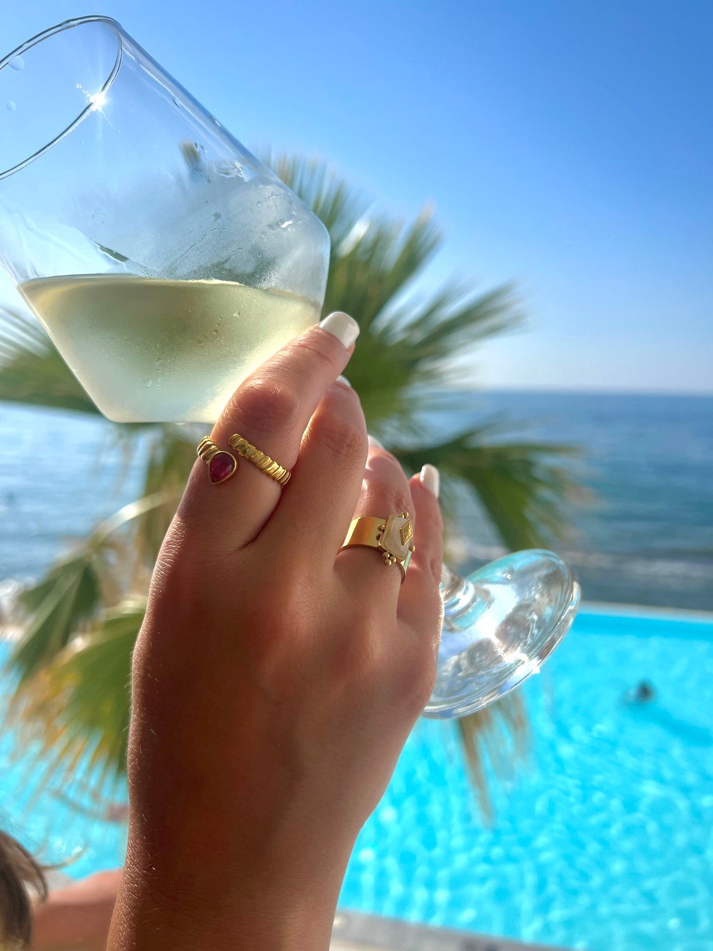 Kali Luxe 18k Gold Plated Cerise Wrap Ring