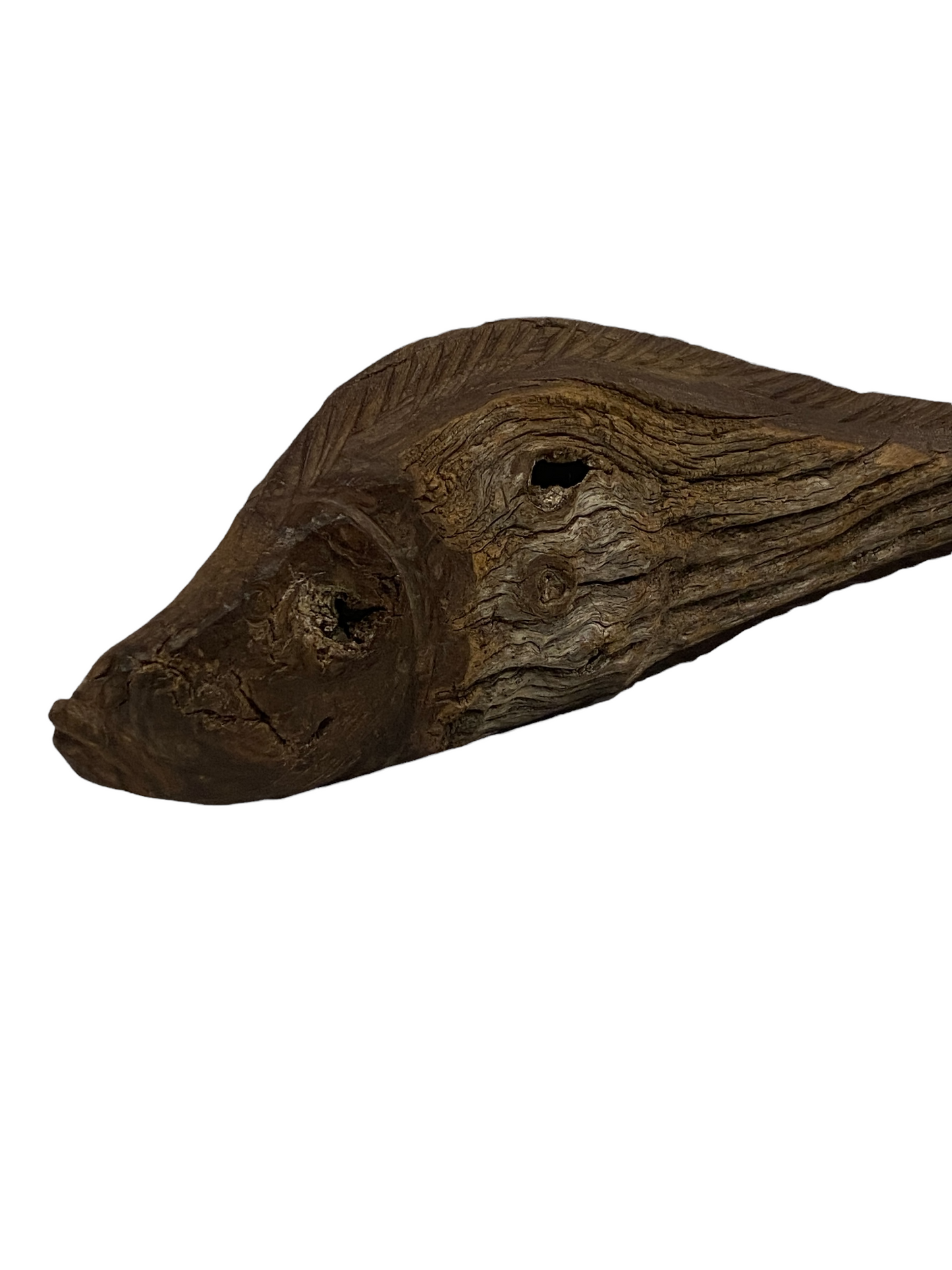 Driftwood Hand Carved Fish - (12.1) Med