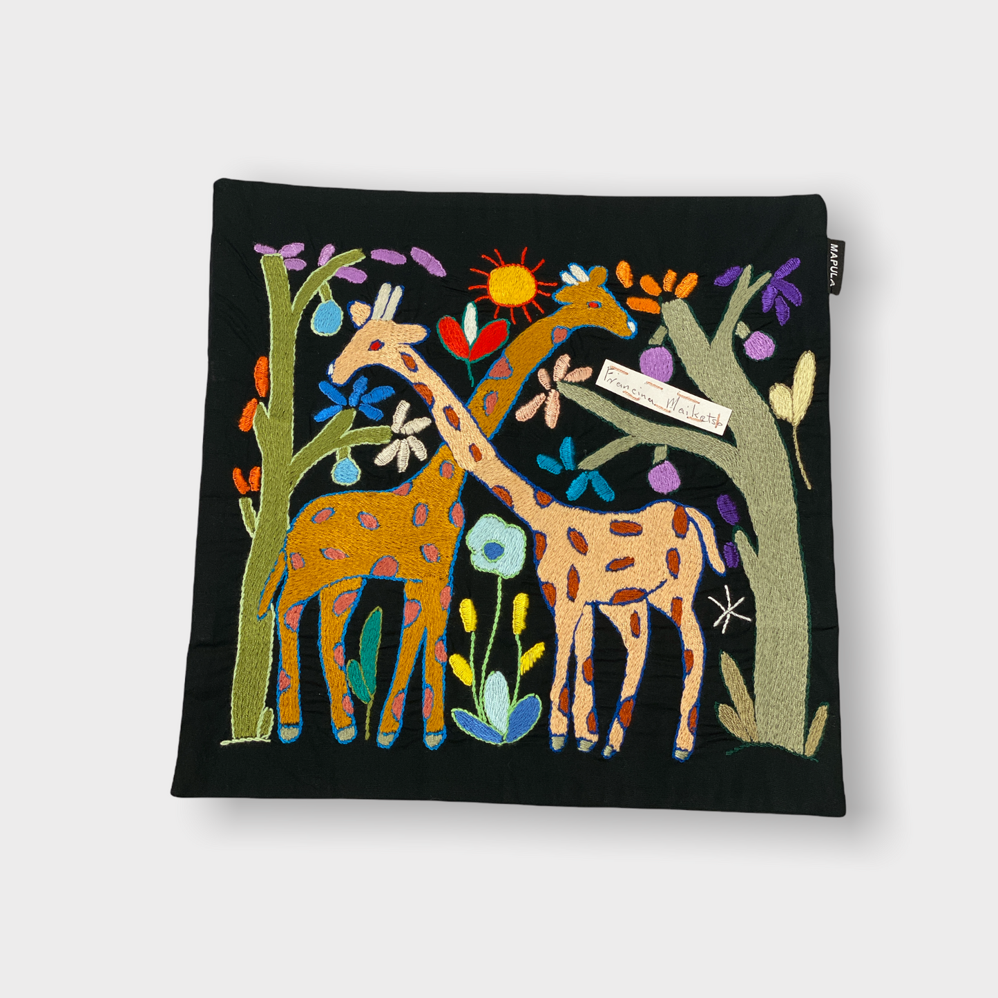 Mapula embroidered cushion 40x40 - South Africa