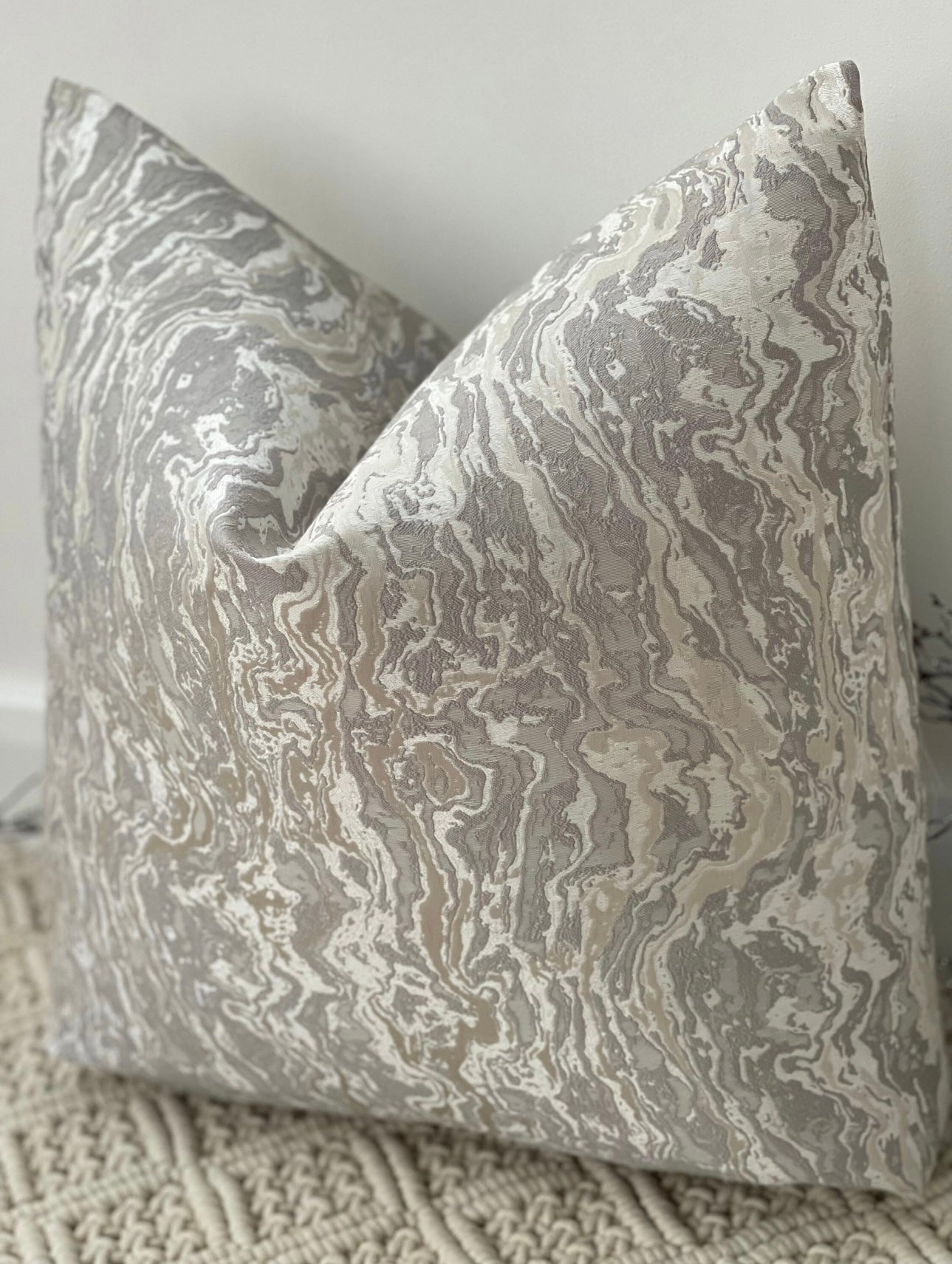 The Couture Cushion - The Silver Marble - Style No. 81