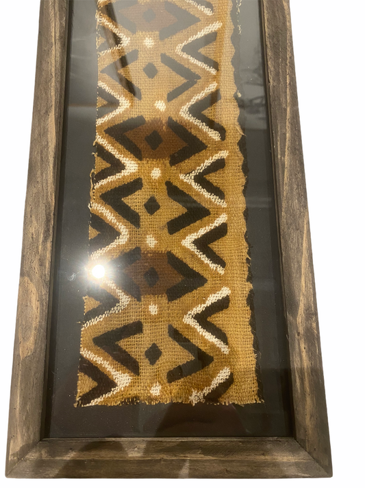 Framed Mud cloth Zig Zag