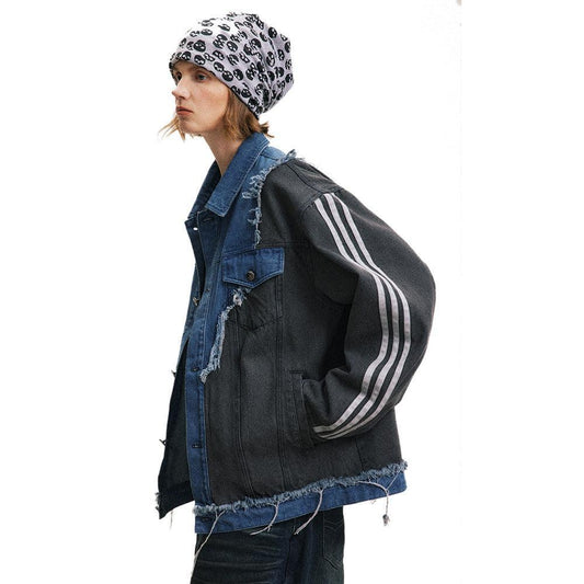 Irregular Patchwork Coat – Color Contrast Design