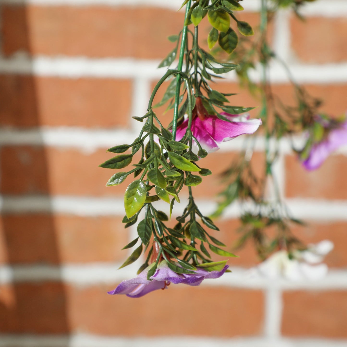 HOMCOM Set of 2 Artificial Plants, Azalea Flowers in Basket