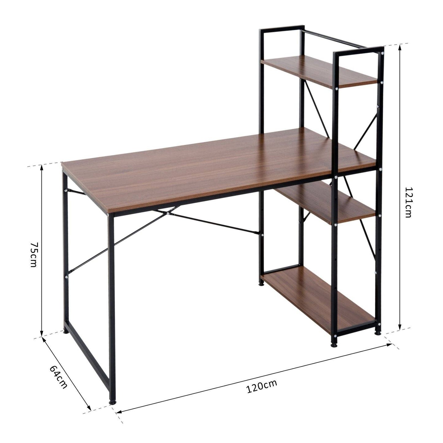 Industrial Computer Desk With Storage