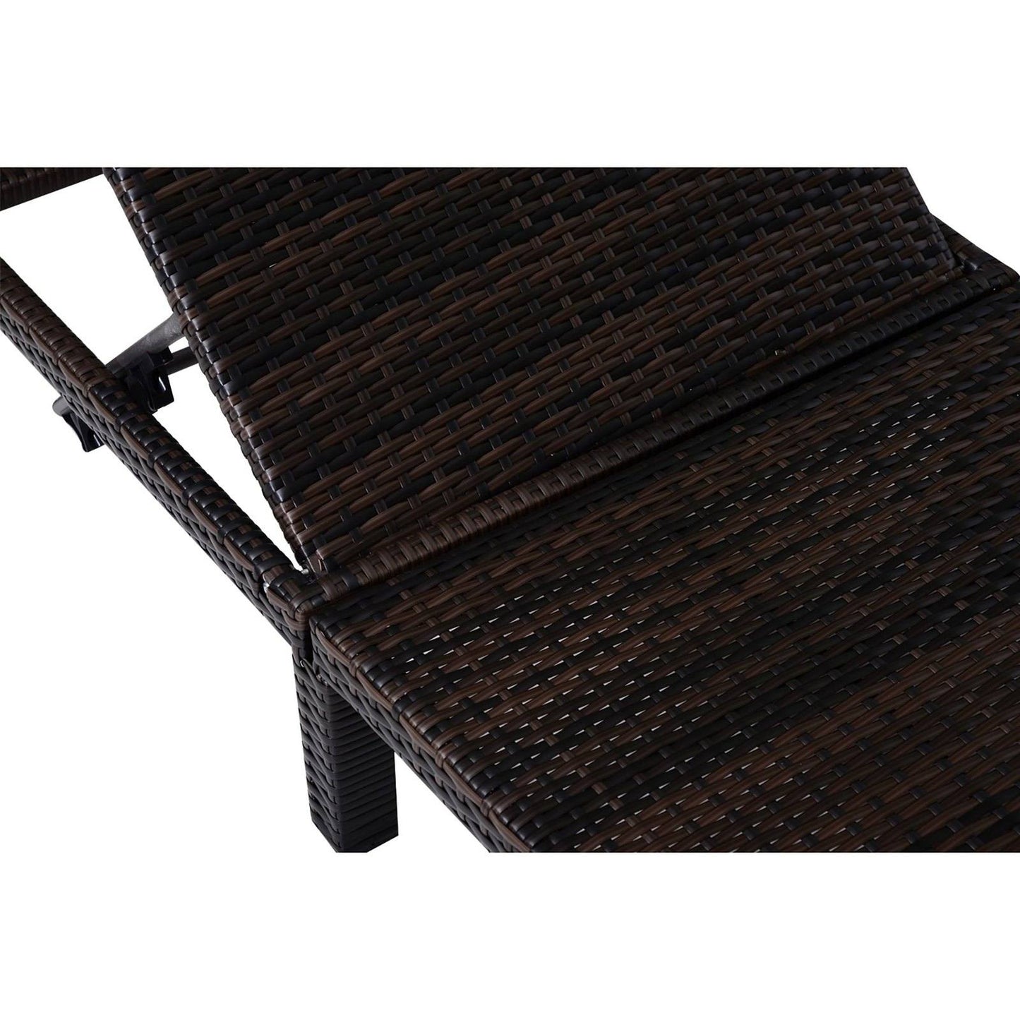 PE Rattan Sun Lounger with Soft Padded Cushion