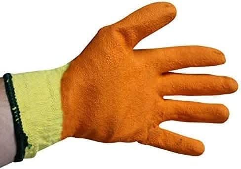 Strong Durable Latex Leather Work Gloves Large