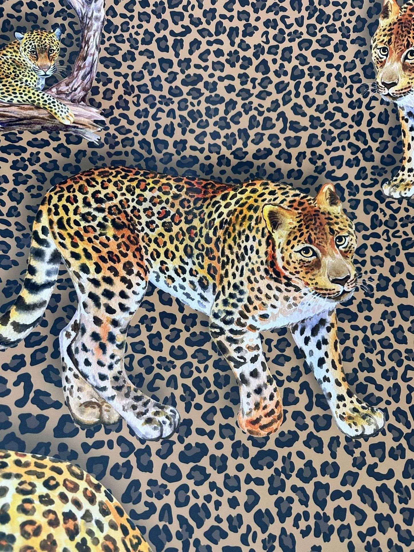 Leopard Print Crepe Fabric – Custom Printed Fabric, Choose Material by Metre