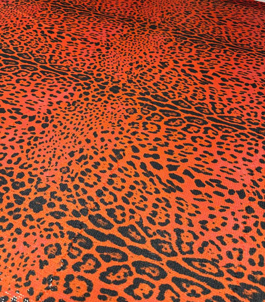 Orange Leopard Ombre Fabric for Fashion Sewing