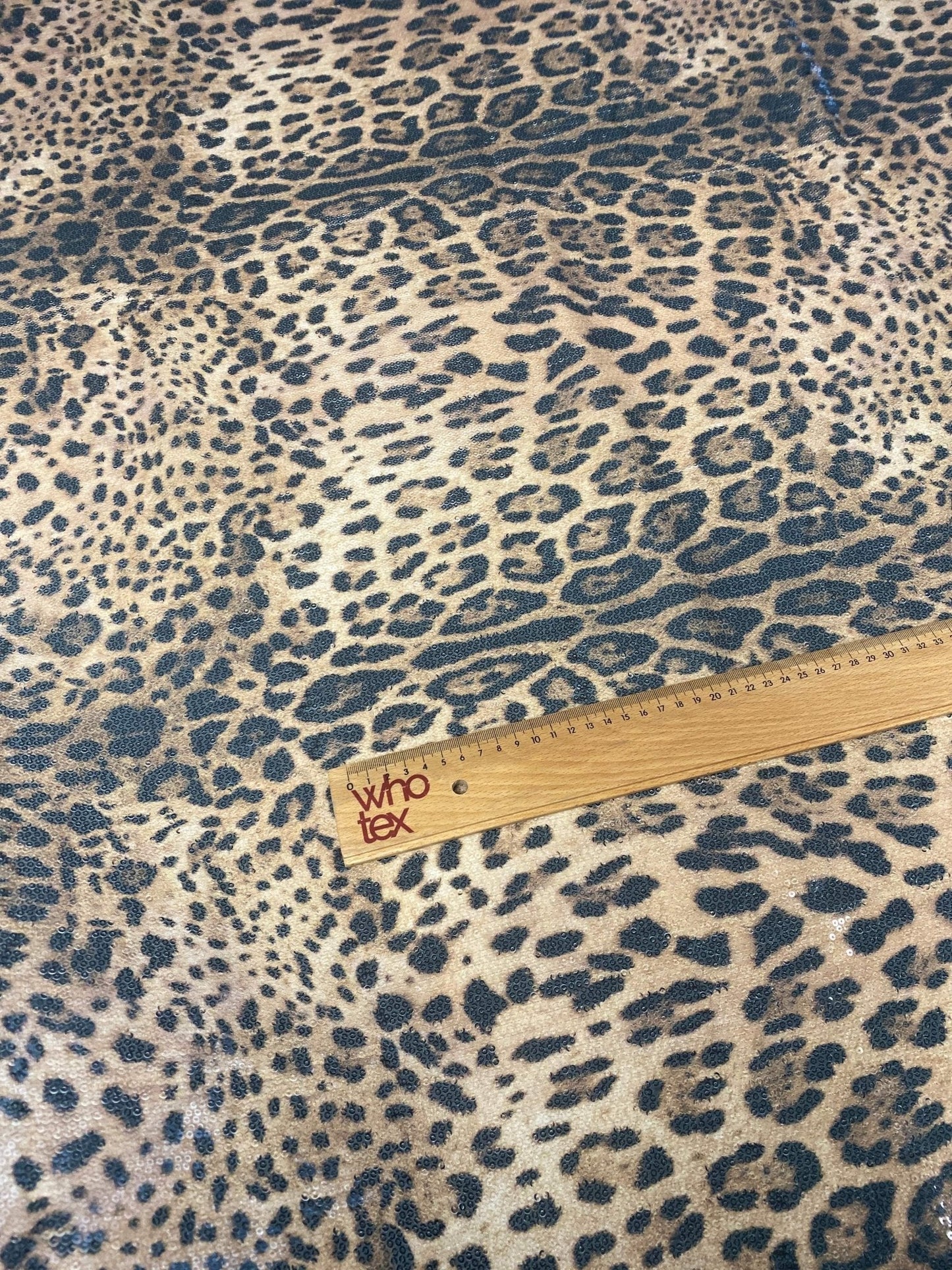 Leopard Print Sequin Fabric
