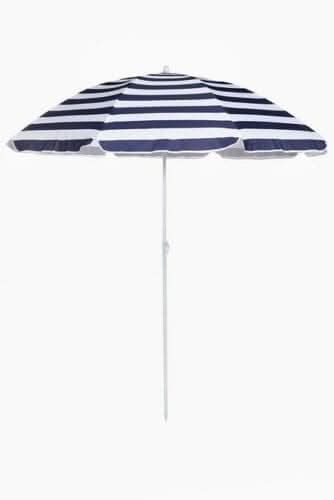 1.7m Garden Parasol Outdoor Tilt Umbrella Canopy - Blue and White