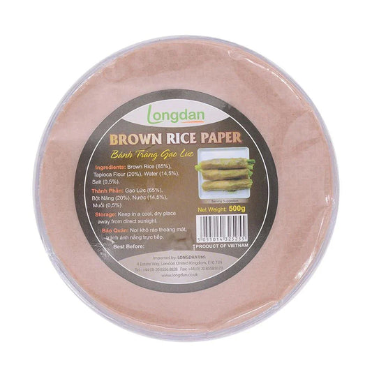 LONGDAN Brown Rice Paper Banh Trang Gao Lut 500g