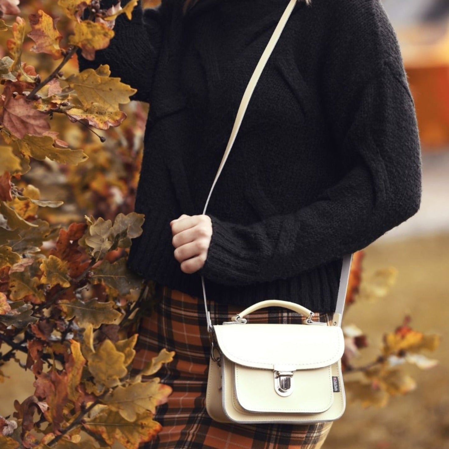 Luna Handmade Leather Bag - Cream