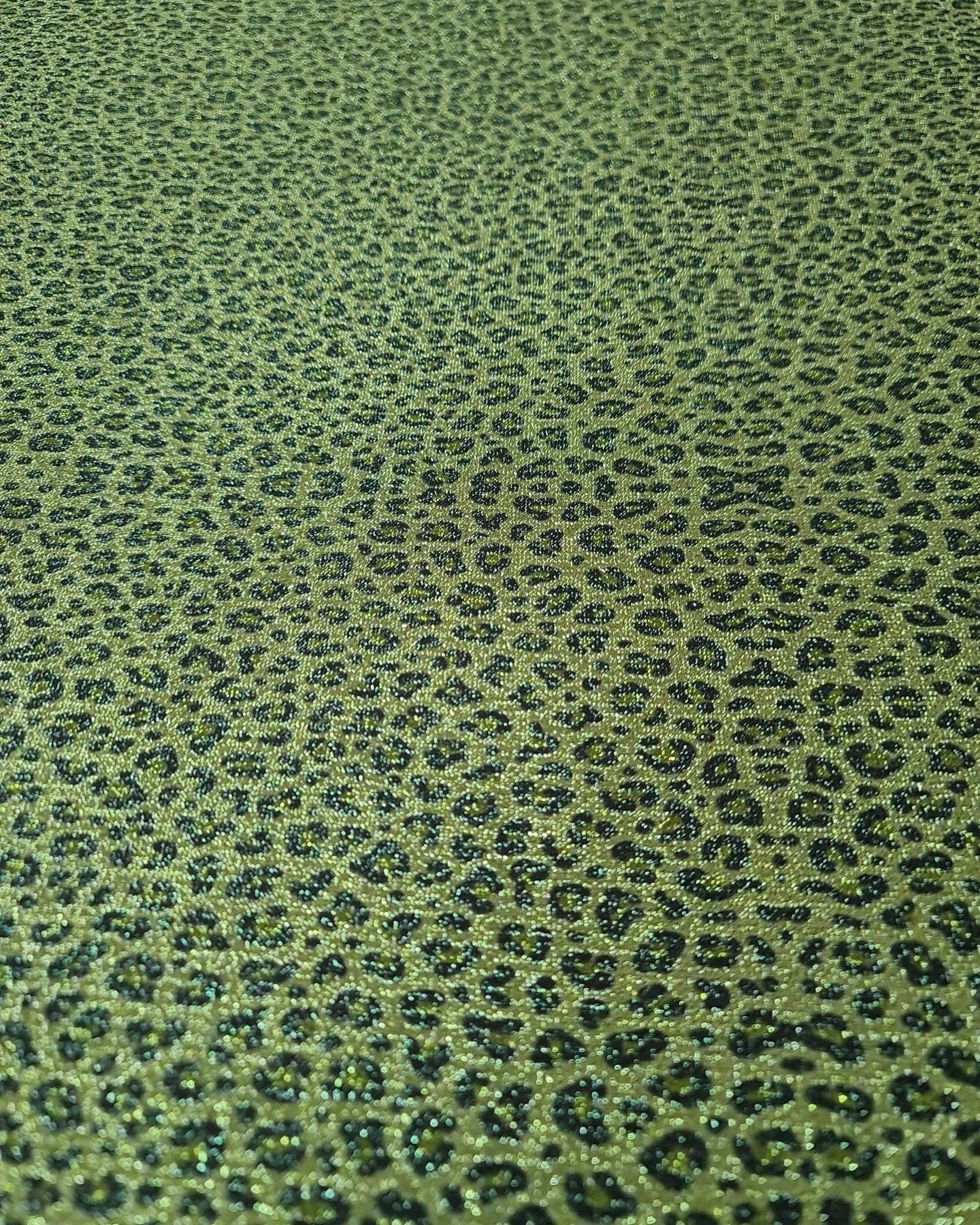 Leopard Print Lurex Fabric - Stretch 4-Way Material