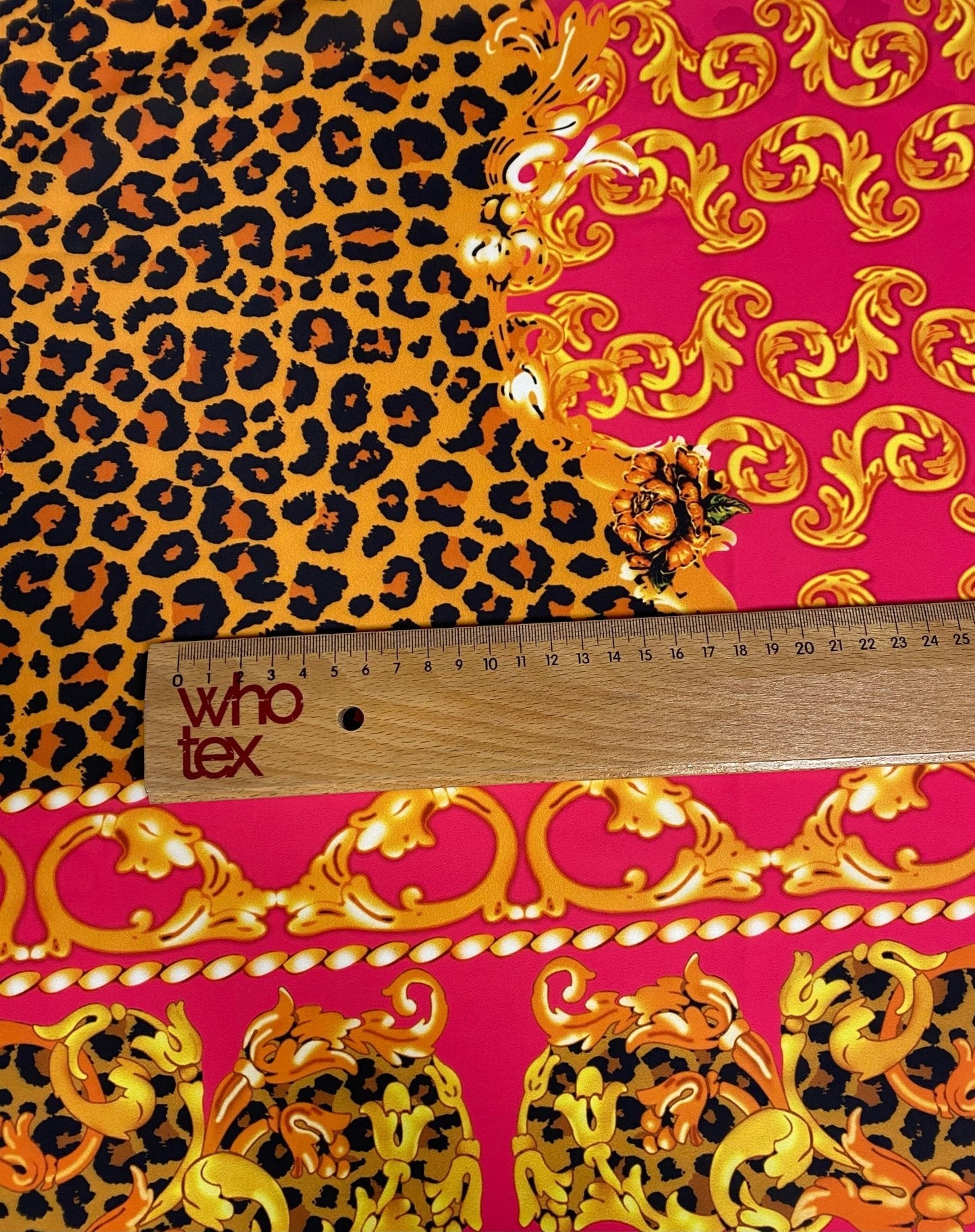 Luxury Baroque Leopard Crepe Fabric by the Metre