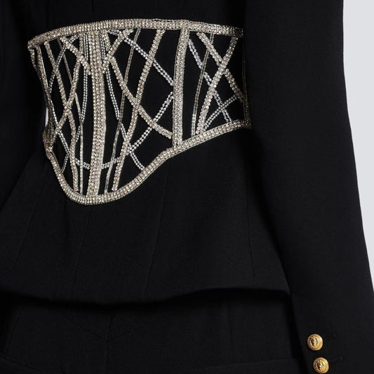 Luxury Beaded Diamond Suit Jacket