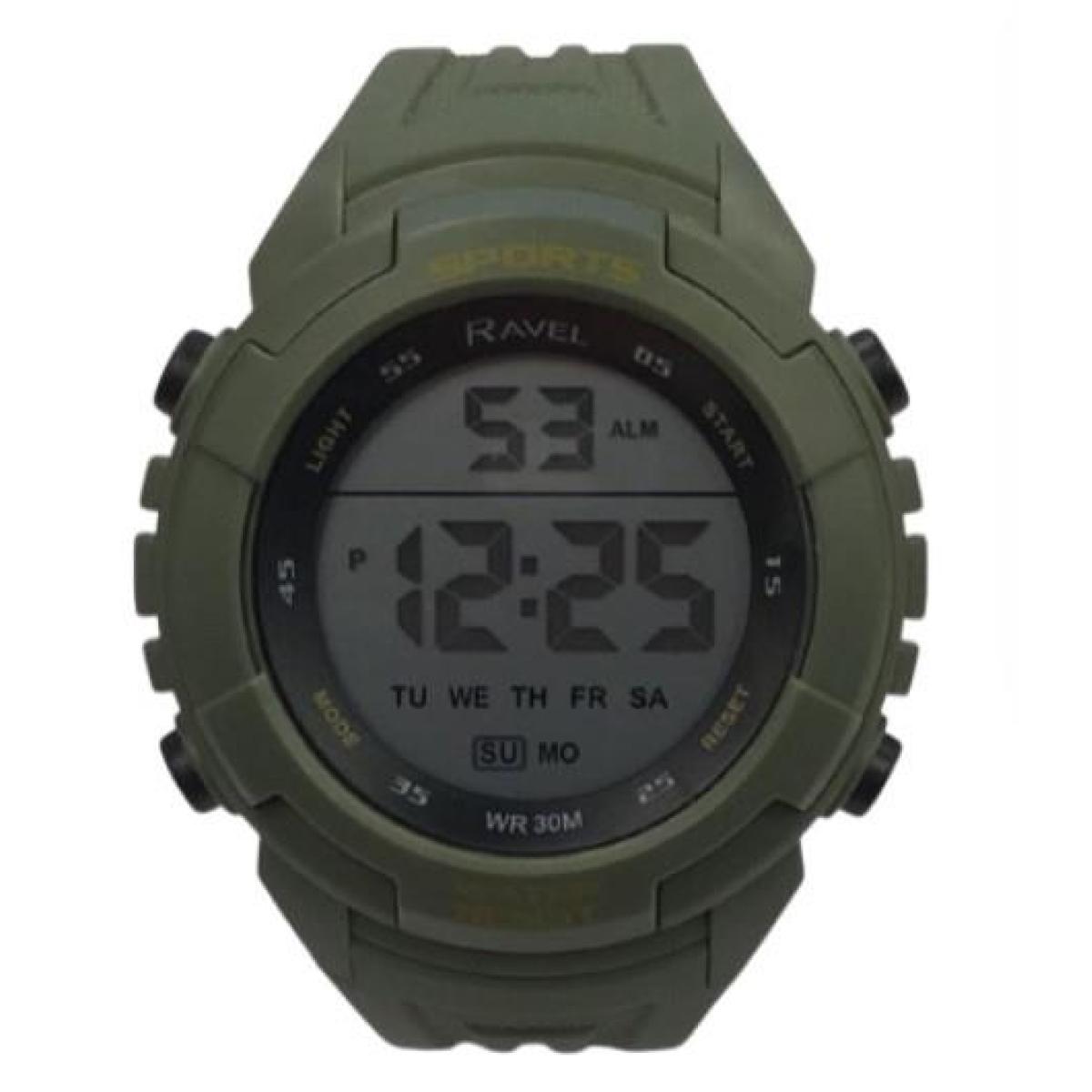 Ravel Mens 3ATM Digital Sports Green Watch RDG.14.29