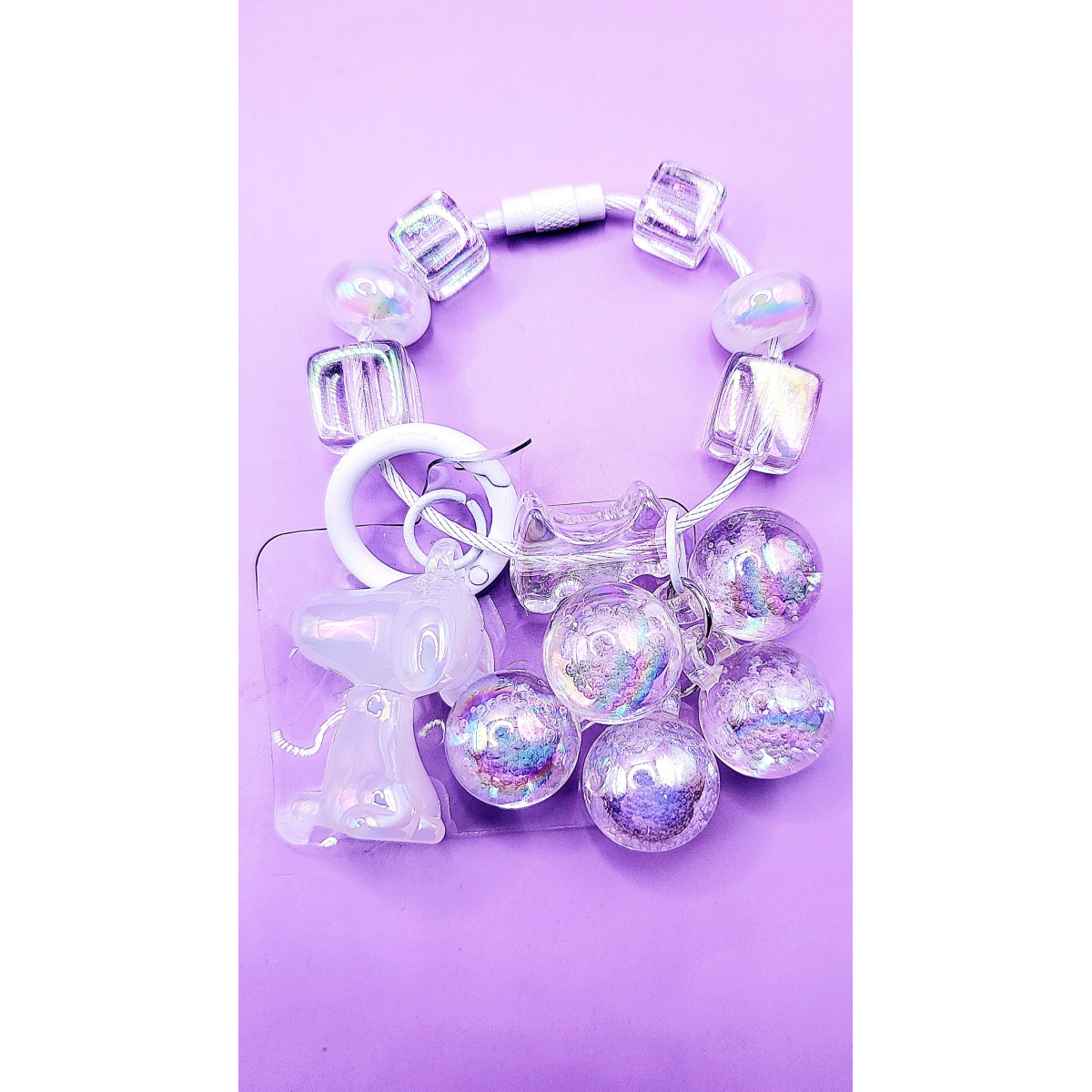 Puppy Bubble Keyring, Phone Charm & Bag Accessory