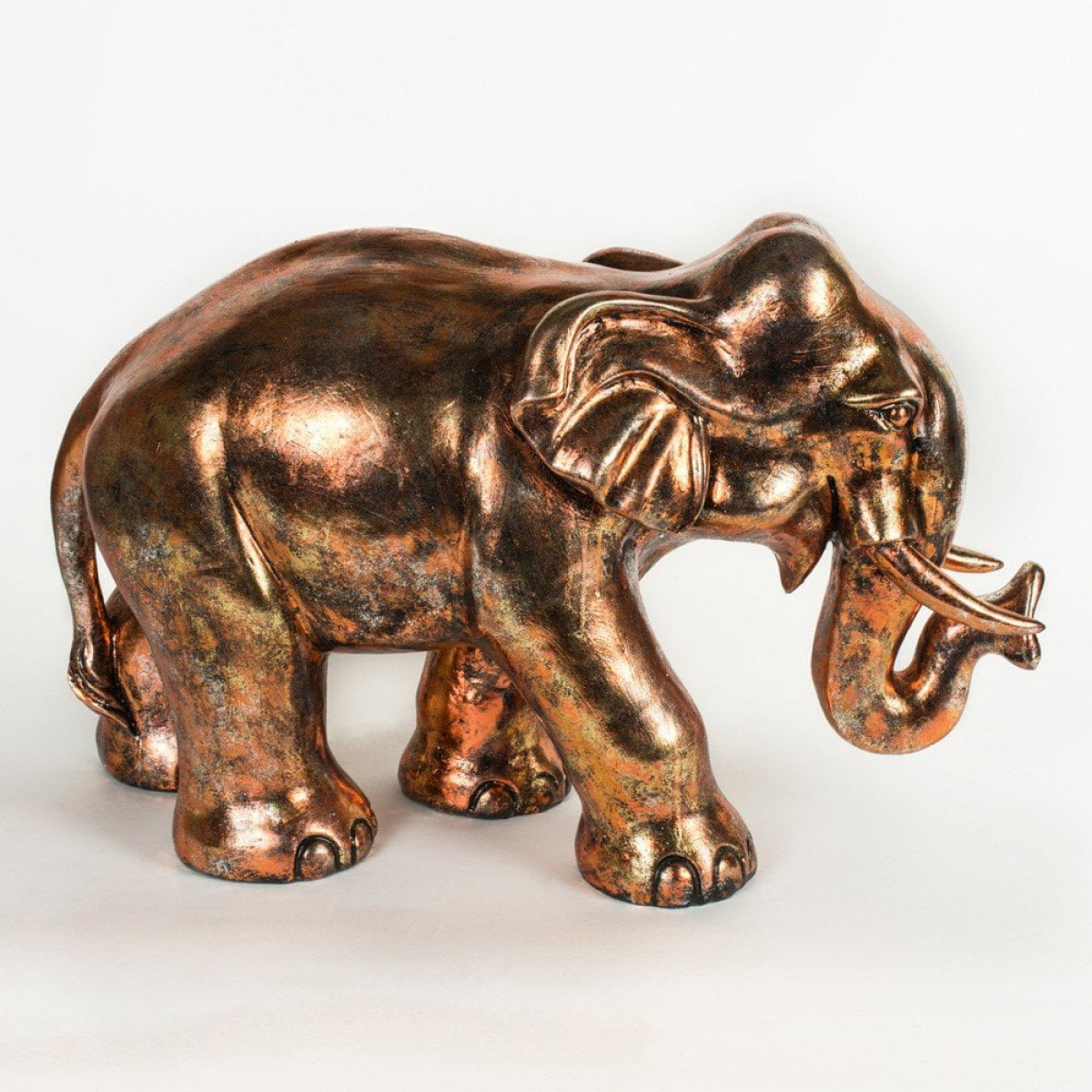 Artisan Furniture Figurine - Small Copper Elephant Figurine