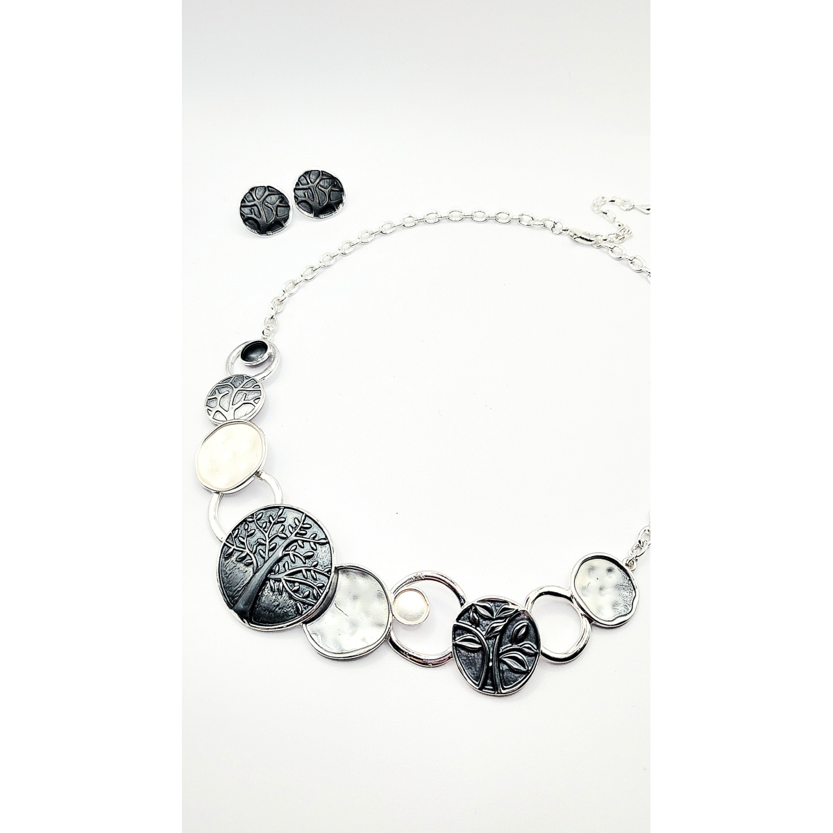 Abstract Tree Of Life Necklace & Earrings Set