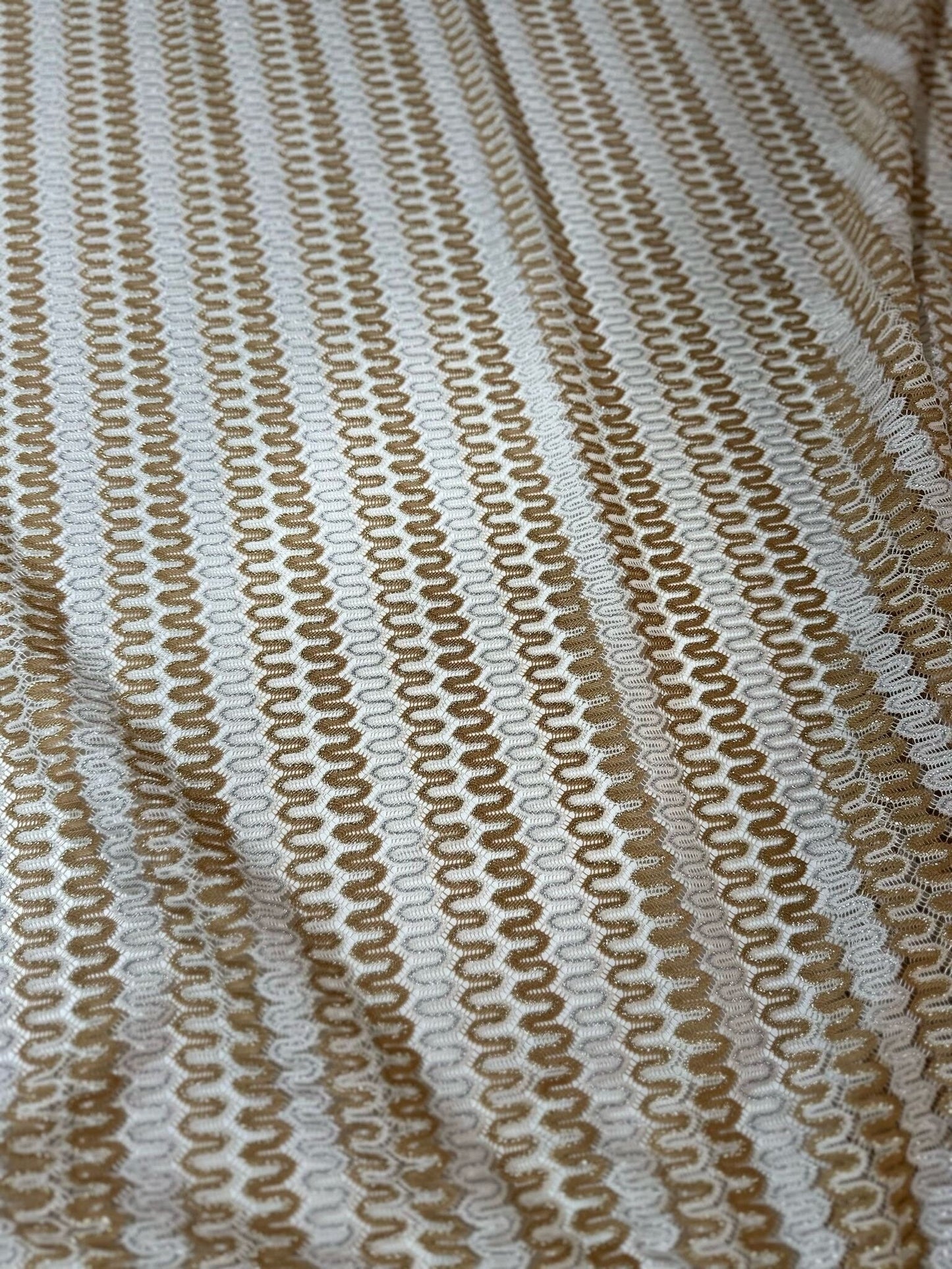 Shimmer Zigzag Knit Jersey Fabric