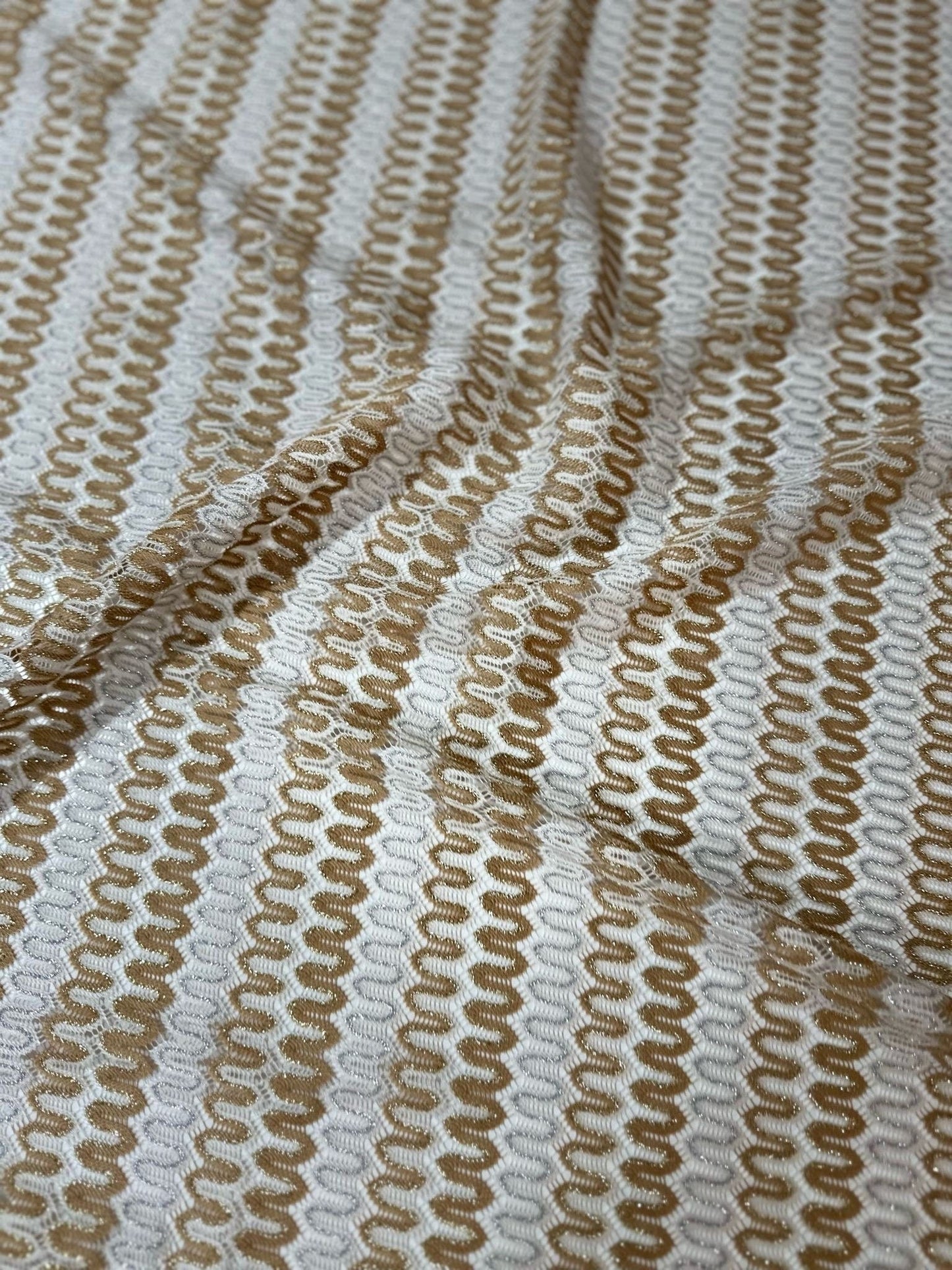 Shimmer Zigzag Knit Jersey Fabric