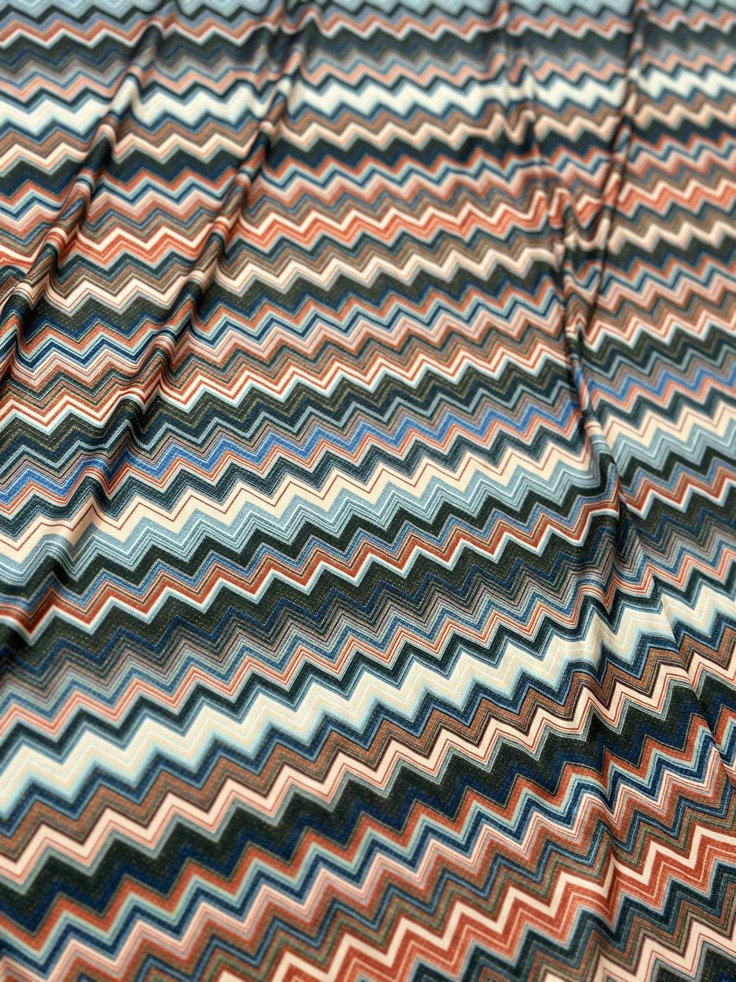 Zigzag Patterned Fabric – Custom Printed Fabric, Choose Material by Metre