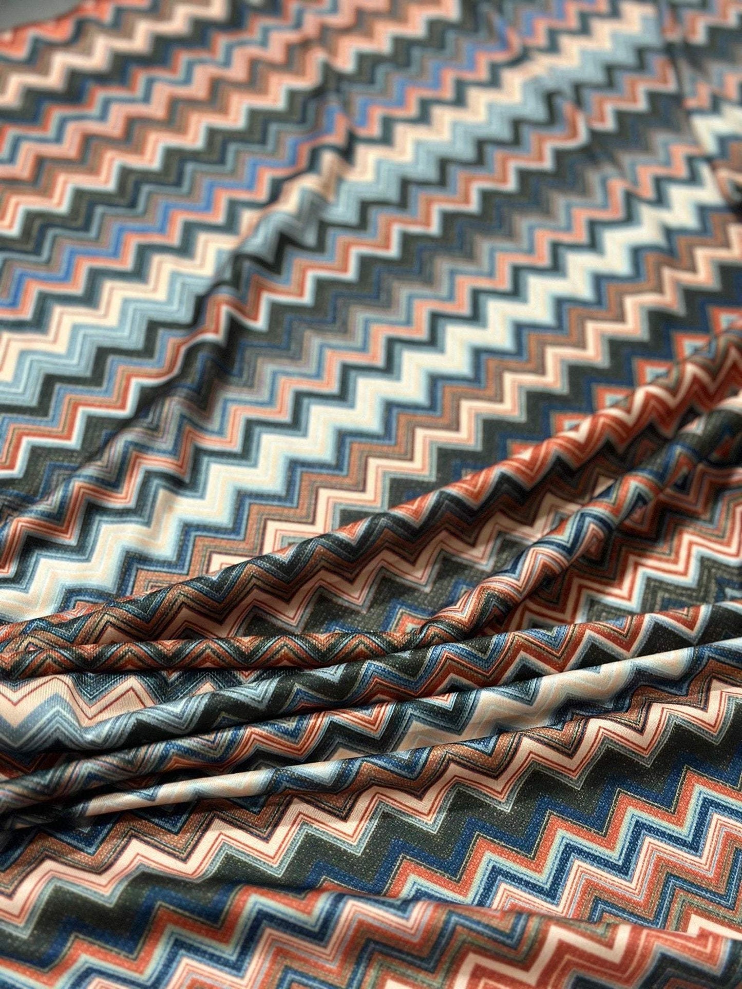 Zigzag Patterned Fabric – Custom Printed Fabric, Choose Material by Metre