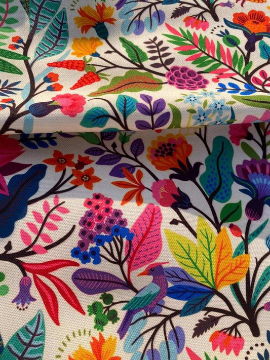 Mexican Floral Fabric – Fabric by Metre, Options: Satin, Crepe, Spandex, Chiffon