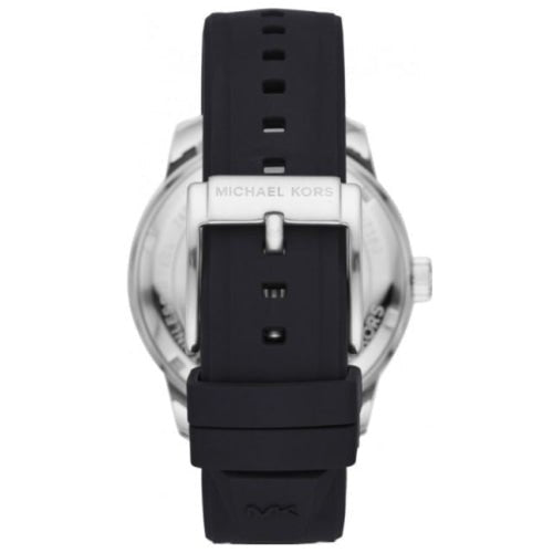 Michael Kors MK7160 Men's Cunningham Black Silicone Blue Dial 44mm Watch