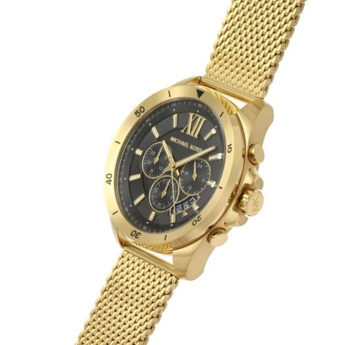 Michael Kors MK8867  Men's Brecken Gold/Black Mesh Chronograph Watch