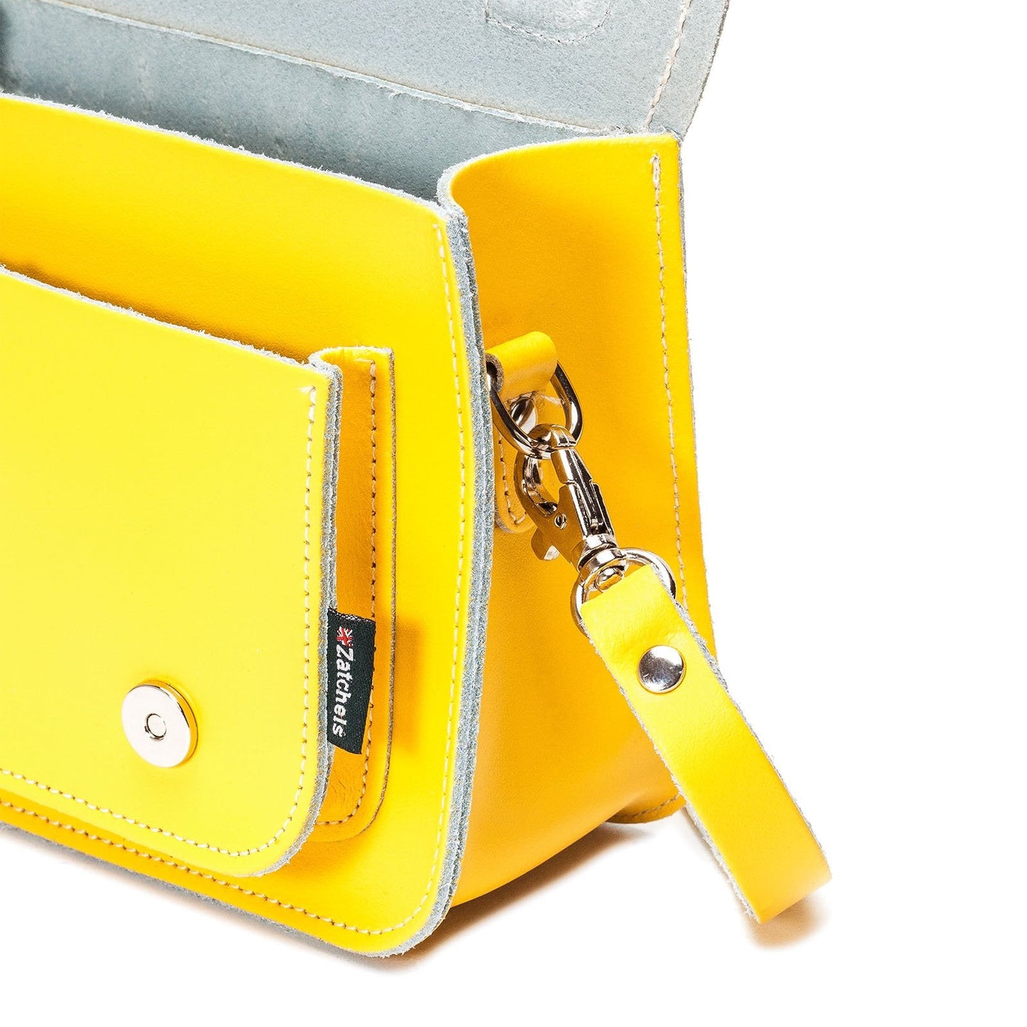 Handmade Leather Micro Satchel - Pastel Daffodil Yellow