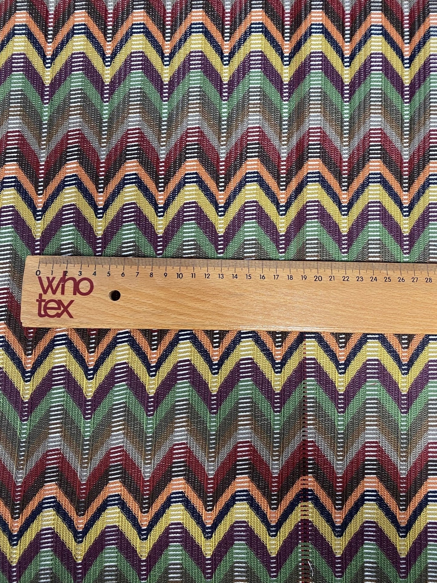 Multicolor Chevron Jacquard Fabric