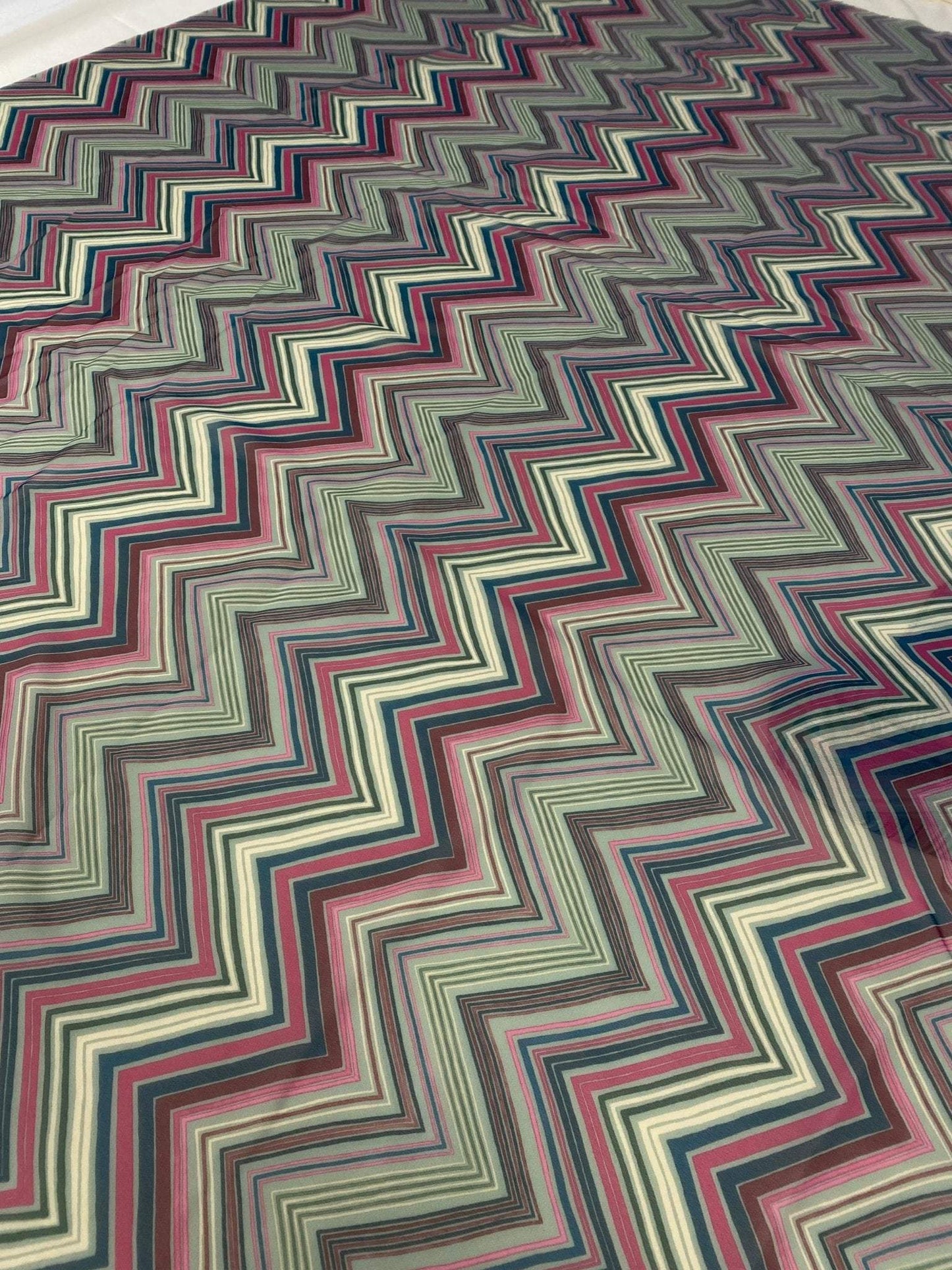 Multicolor Chevron Zigzag Fabric – Fabric by Metre, Multiple Options for Sewing & Dressmaking