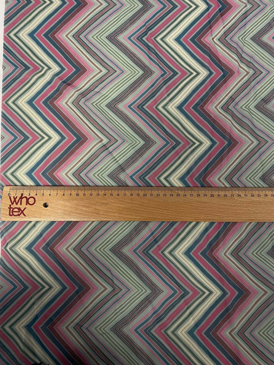 Multicolor Chevron Zigzag Fabric – Fabric by Metre, Multiple Options for Sewing & Dressmaking