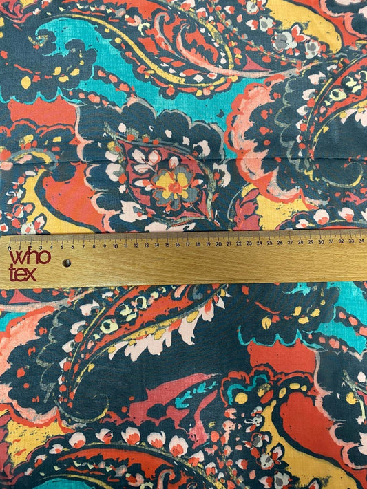 Multicolor Paisley Fabric – Multiple Fabric Options, Sold by Metre
