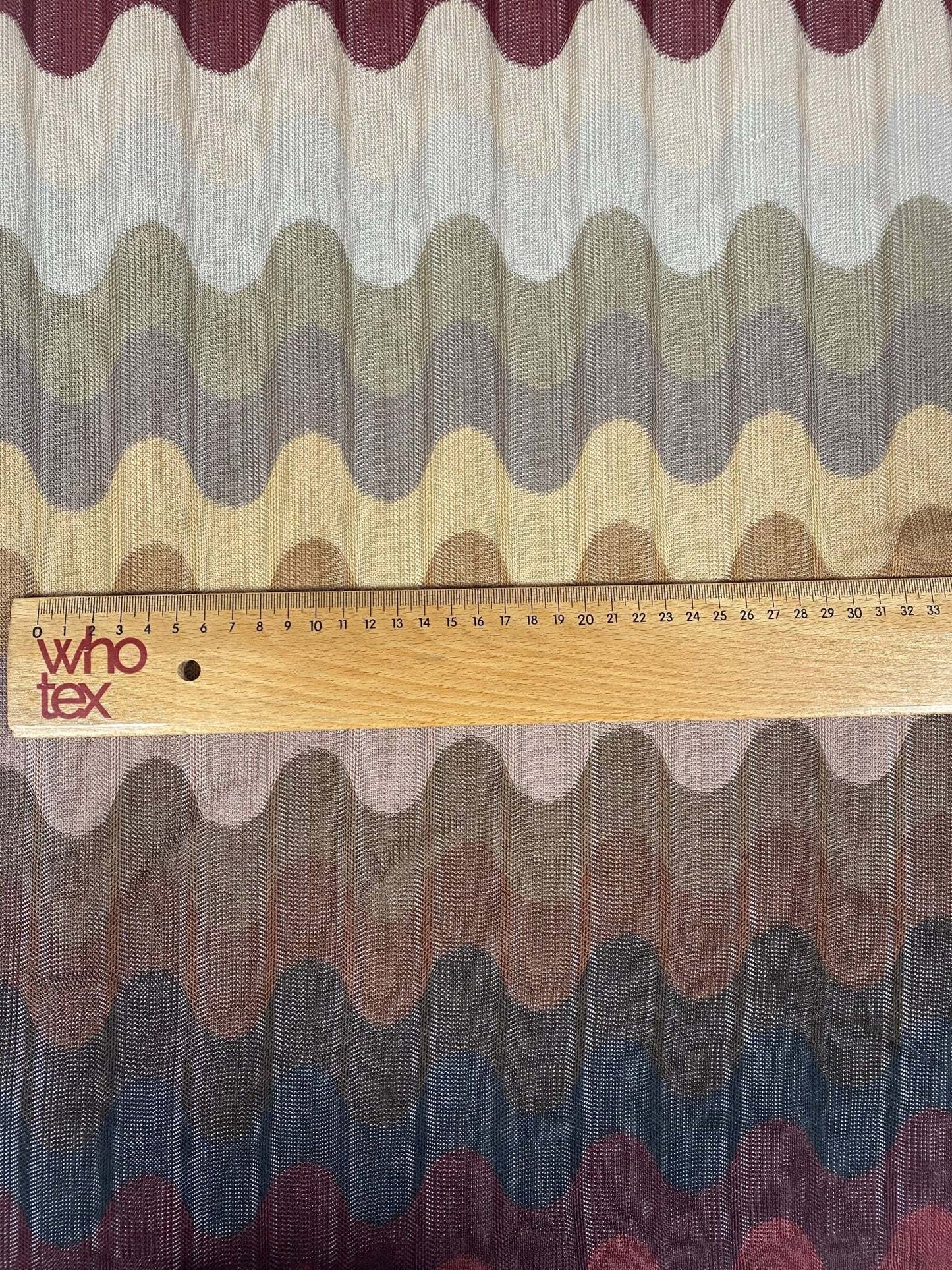 Multicolor Pleated Wave Fabric